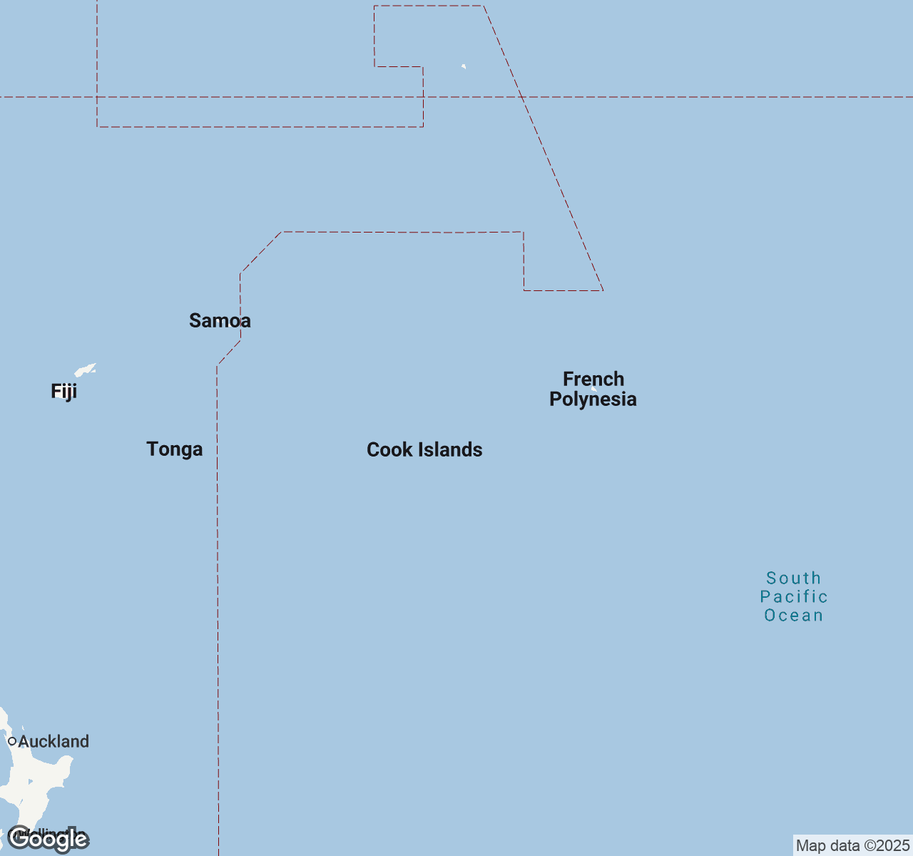Map of Cook Islands