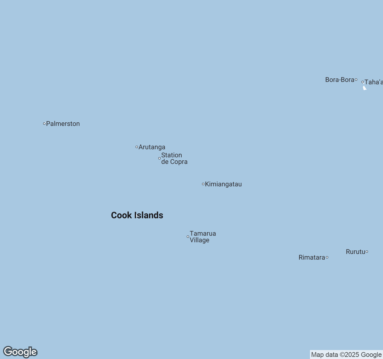 Map of Cook Islands